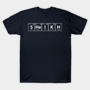 Sheikh (S-He-I-K-H) Periodic Elements Spelling T-Shirt